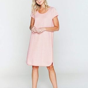 LAKE Pajamas Pima Nightgown Sarong Coral Stripe S